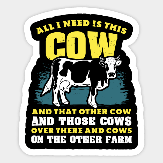 Dairy Cow Farmer Farm Animal Farming Cattle Gift Sticker by Dolde08